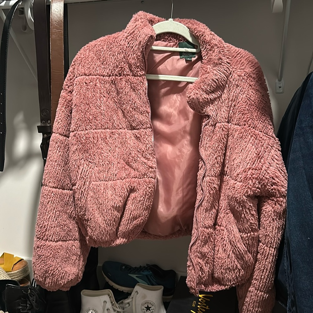 Wild Fable Pink Soft Bomber Jacket